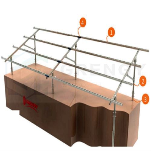 Piling Double Poles Mount Structure illustration Piling Double Poles Mount Structure illustration