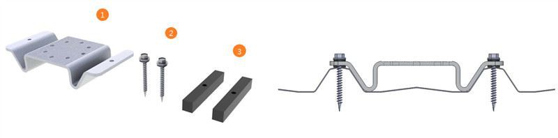 T clamps for solar roof