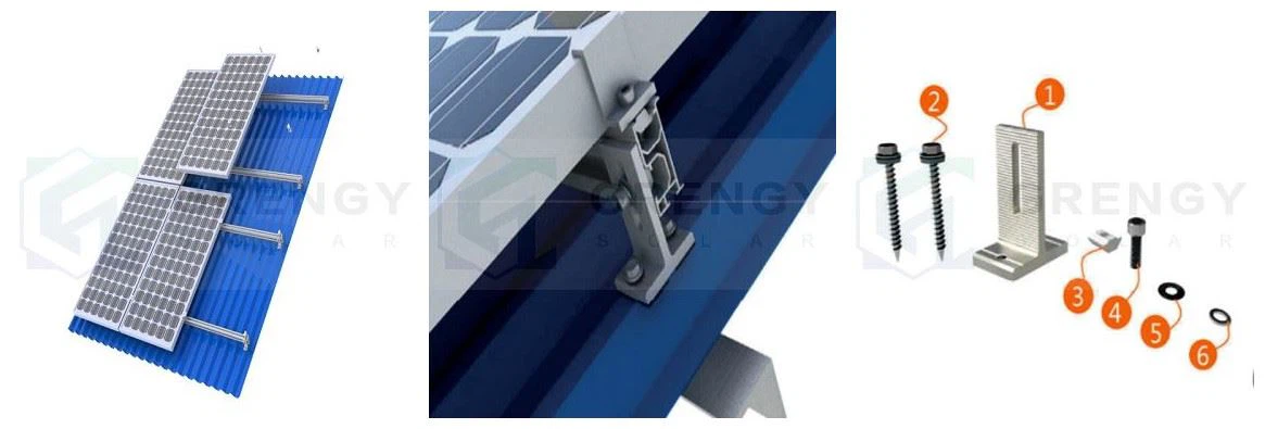 T feet solar clamps for metal roof