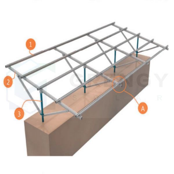 Piling Solar Bracket With Single Pole ground screw structure with single pole
