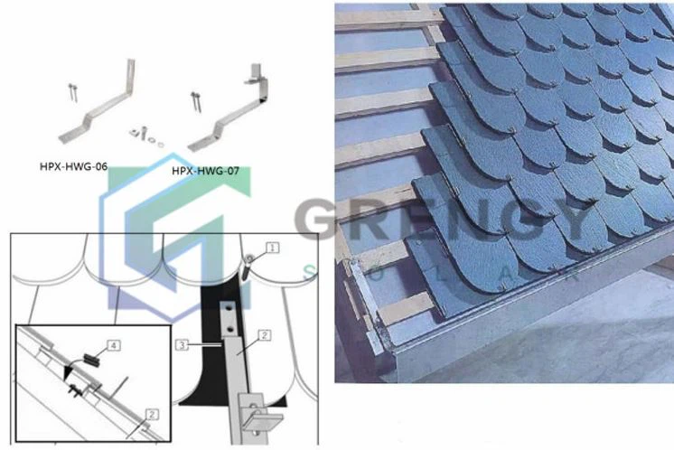 solar module roof mount racking for tile roof