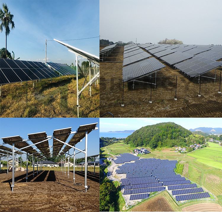 double column Solar ground mounting structure system