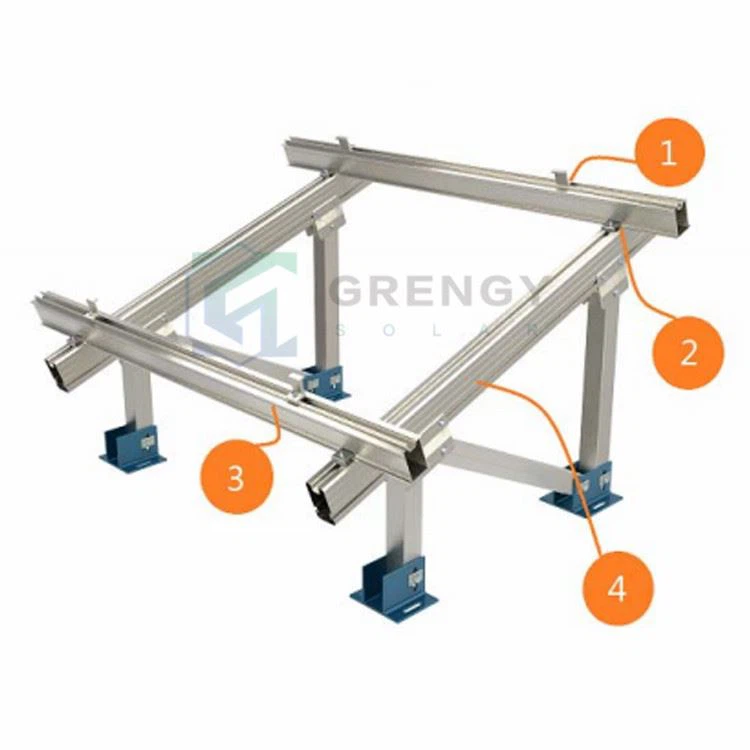 double column Solar ground mounting racking system