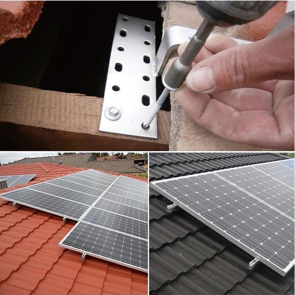  Tile Roof Hook Mounts for Solar Panels Solar Panel Hooks for wooden beam