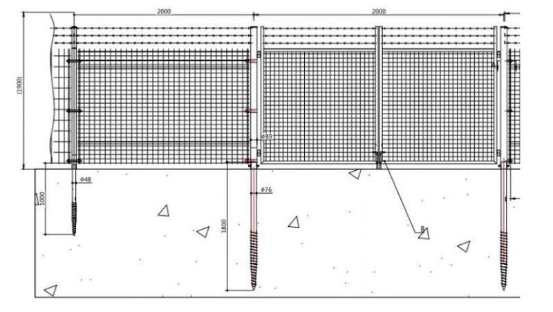 Drawing for solar farm fence Drawing for solar farm fence