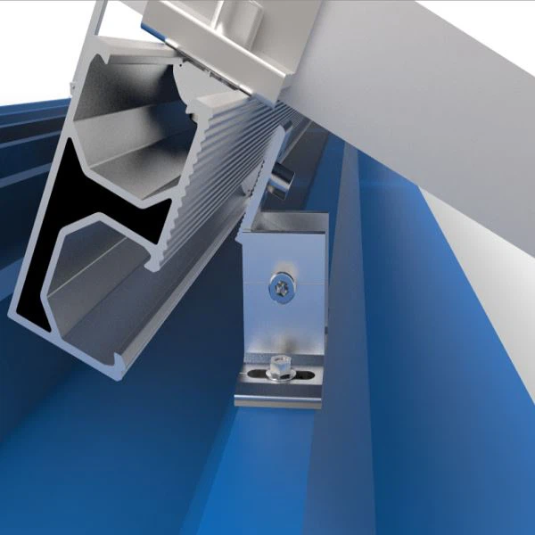 Adjustable Triangle PV Mount on the Metal Roof