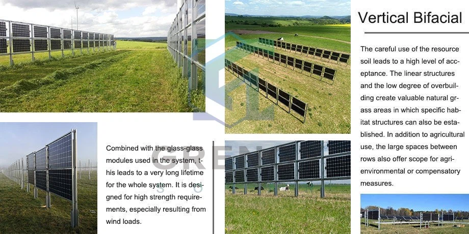 Vertical solar mounting structure Vertical solar mounting structure