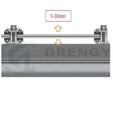 Al Mid End Clamps For Thin Film Solar Panel