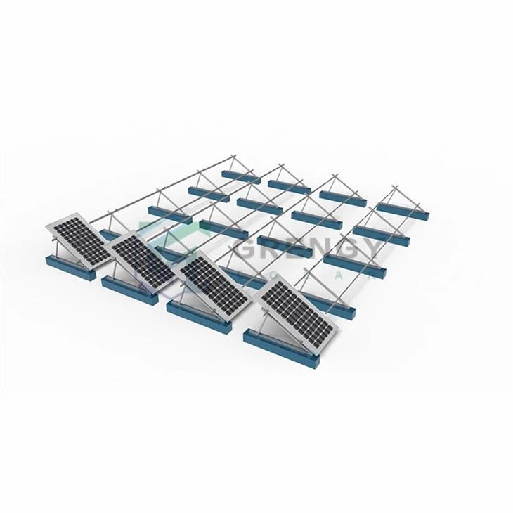 Adjustable Tripod Aluminum Solar Flat Roof Mounting Brackets