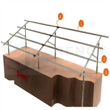 Solar Ground Mounting System With Screw Piles