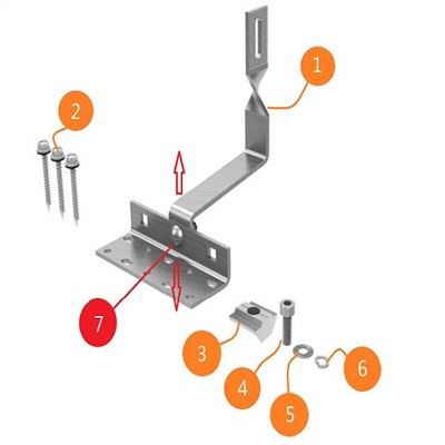 Tile Roof Hook For Solar Mounting