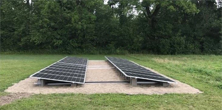 Ballasted concrete base ground mounting (3)