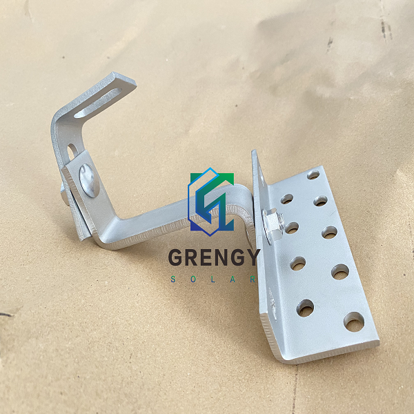 adjustable solar tile roof hook