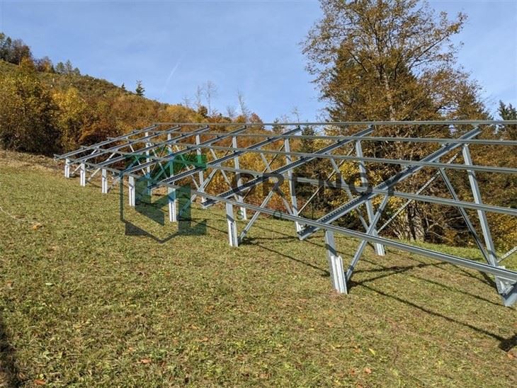 Steel Pile Foundation Solar Ground Mounting System
