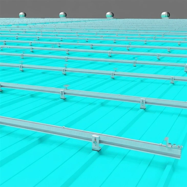 Adjustable Aluminum L-Feet Solar Racking Kit For Metal Trapezoidal Roofs high quality