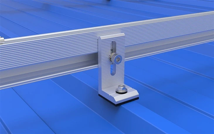 Adjustable Aluminum L-Feet Solar Racking Kit For Metal Trapezoidal Roofs factory