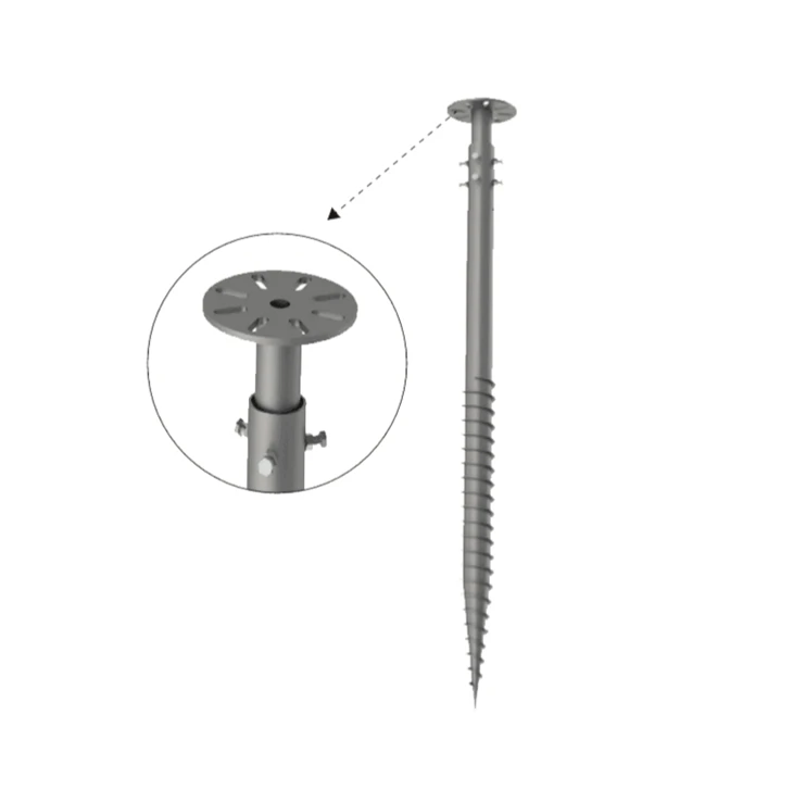Adjustable Solar Ground Screw Anchor