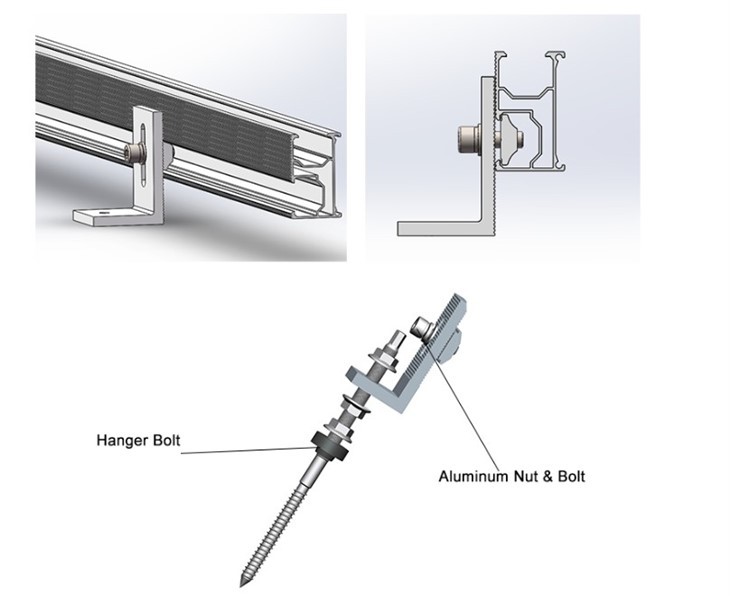 Aluminum L Foot Solar Rack Bracket factory