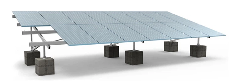 Fixed Tilt Solar Ground Mounting System With Concrete Base suppliers