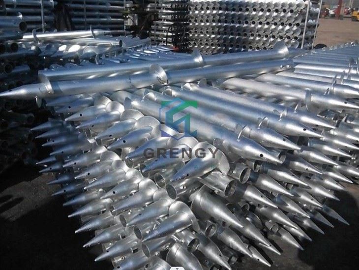 Flange Ground Pile Spiral Earth Anchor