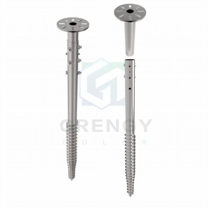 HDG Steel Earth Anchors Ground Screw Piles For Solar System