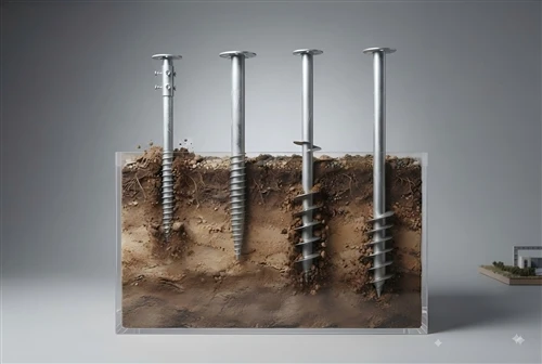 Galvanized Steel Solar Screw Pile
