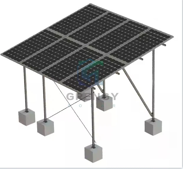 Pv Panel Ground Mount Concrete Foundation Rack Mounting System Structure