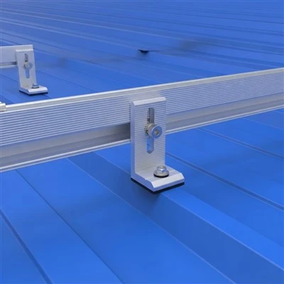 Adjustable L-Feet Solar Mounting Kit For Trapezoidal Metal Roofs