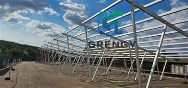 Aluminium Solar Carports & Carpark in Slope Ground