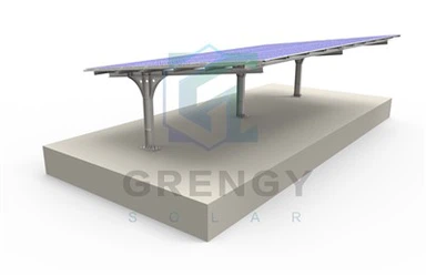 Customized HDG Steel / Aluminum Solar Carport