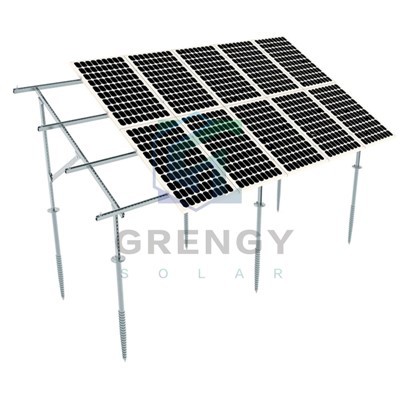 Ground Galvanized Steel Profile Solar Panel Mounting Structure Single Section HDG Steel