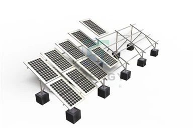 Solar Mounting Structure For Flat Rooftop Concrete Base