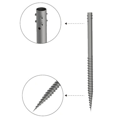 Solar Foundation Ground Screw Piles