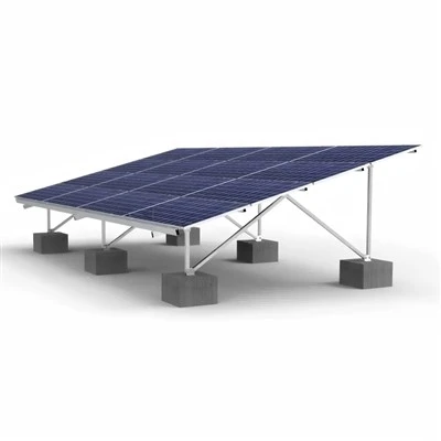 Solar Racking System With Concrete Base
