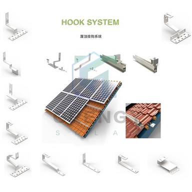 Universal Solar Roof Hook - Compatible With Various Tile And Metal Roofs