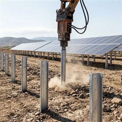 Utility Solar Steel Ramming Piles