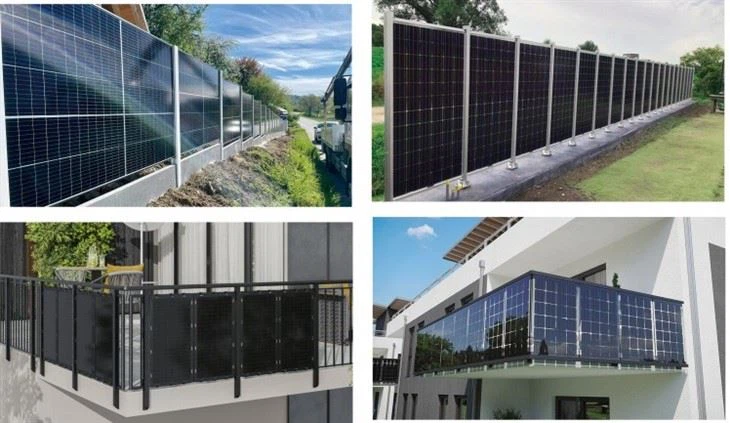 Solar Fence With Concrete Foundation