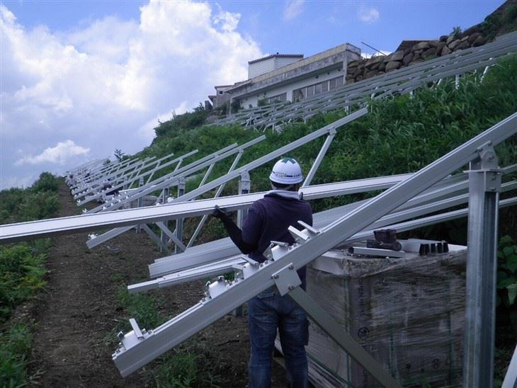Solar Ground Ramming Single Pile Mounting System
