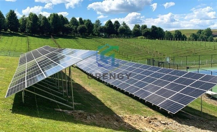 Solar Ground Ramming Single Pile Mounting System