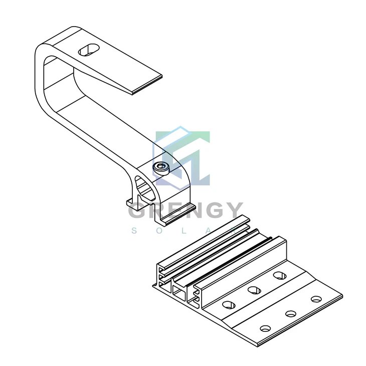 Solid Adjustable Tile Roof Hook Aluminium
