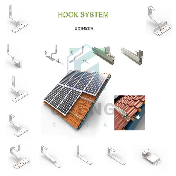 Stainless Steel 304 Solar Roof Hook For Tile Roof Mounting System high quality