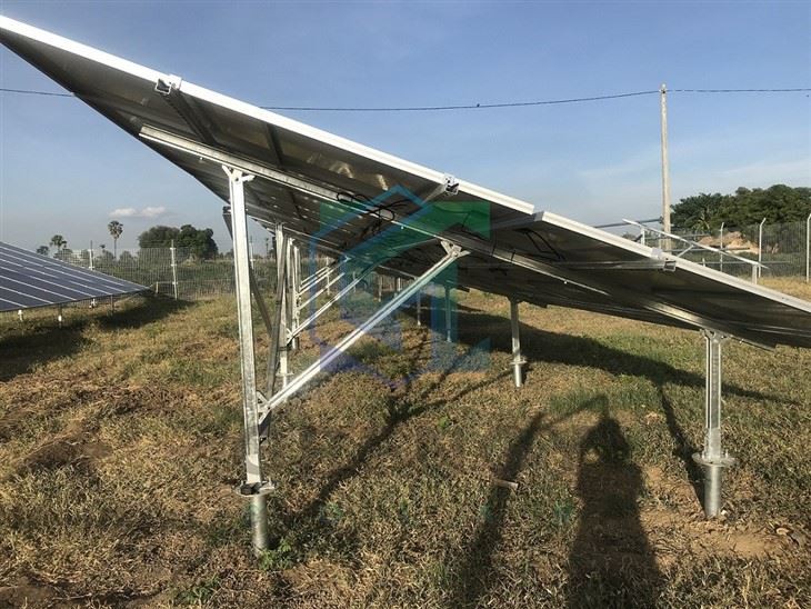 Terrain-Adaptive ZAM Steel Ground Mounting System With Adjustable Foundation price