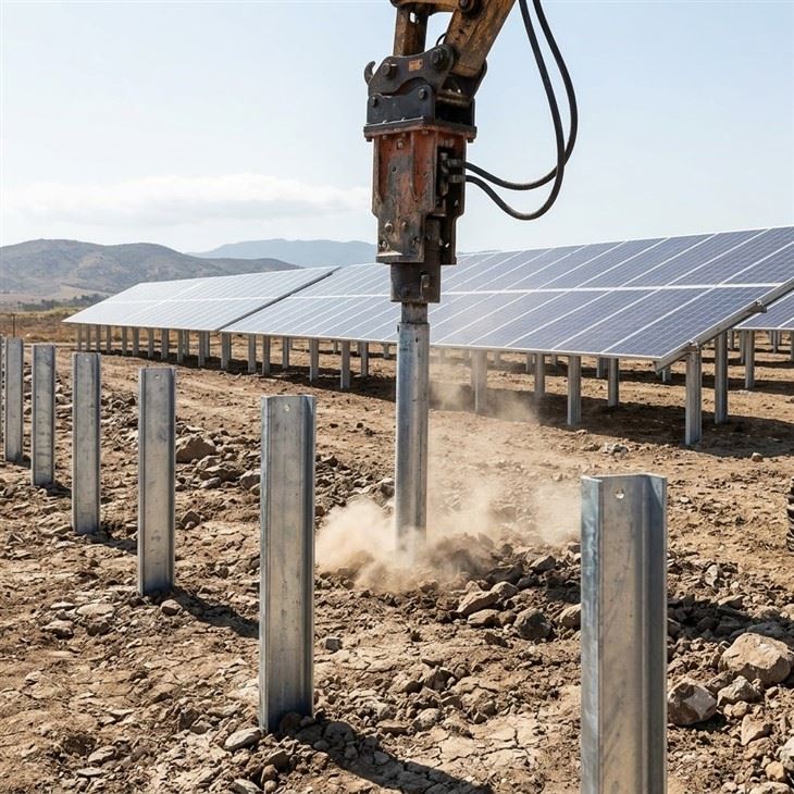 Utility Solar Steel Ramming Piles