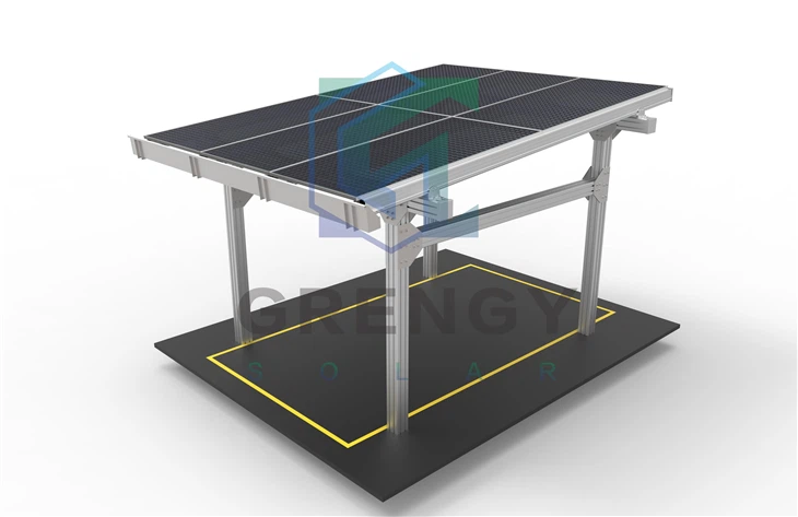 Wall-mounted Waterproof Aluminum Solar Carport